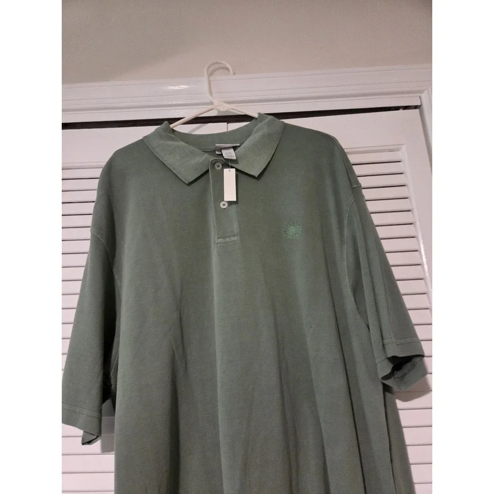 H&M Men's Polo Shirt‎ XXL NWT Green